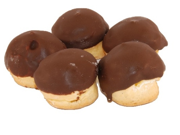 Slagroom soesjes met chocolade per 100 g