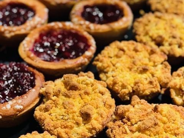 Appelcrumble koek