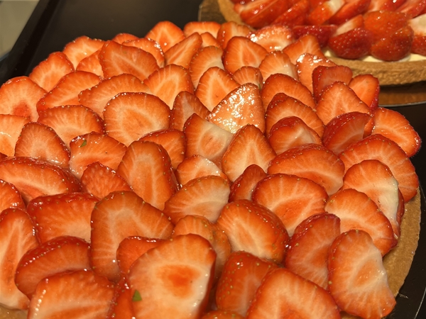 Verse aardbeien vlaai (groot)