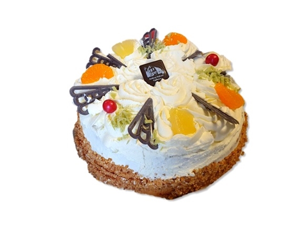 Rond slagroom taartje (8 pers)